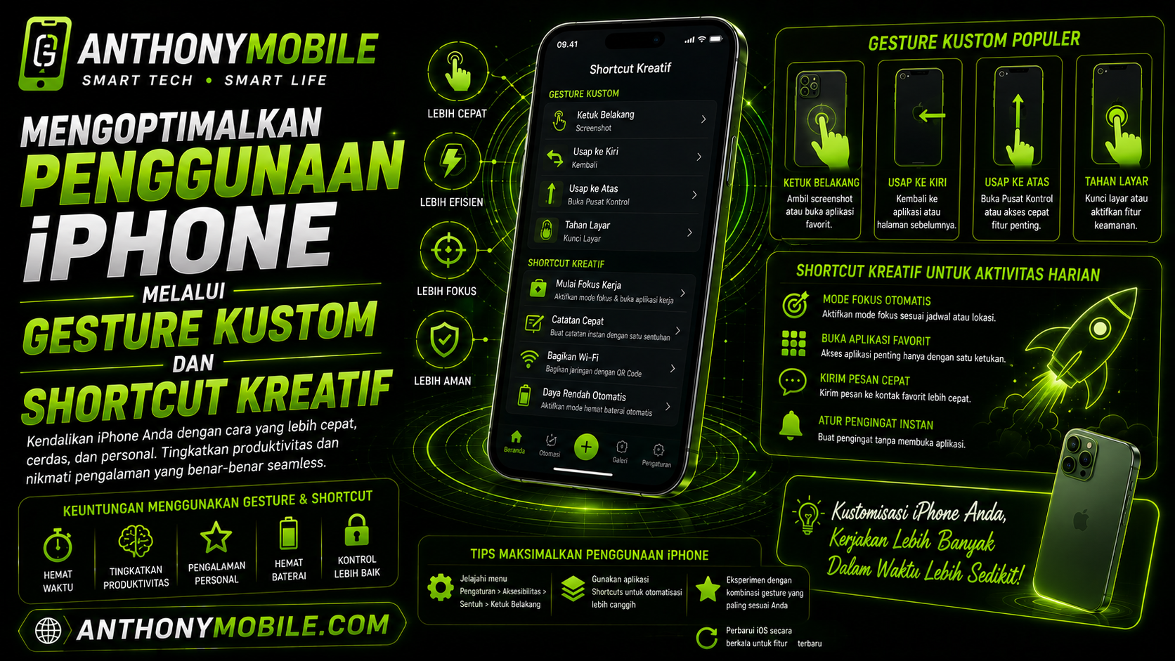 Mengoptimalkan Penggunaan iPhone Melalui Gesture Kustom dan Shortcut Kreatif