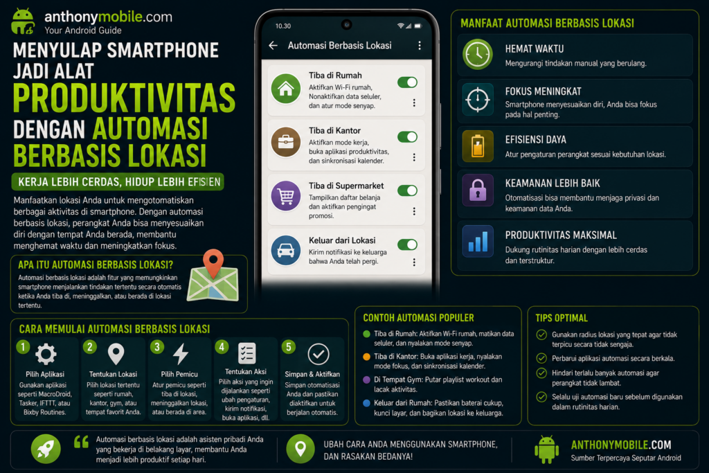 Menyulap Smartphone jadi Alat Produktivitas dengan Automasi Berbasis Lokasi