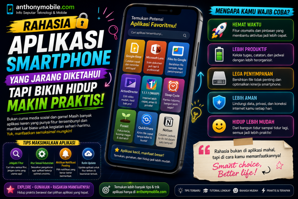 Rahasia Aplikasi Smartphone yang Jarang Diketahui Tapi Bikin Hidup Makin Praktis