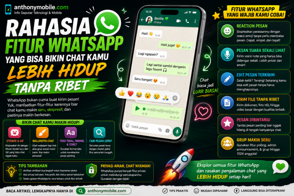 Rahasia Fitur WhatsApp yang Bisa Bikin Chat Kamu Lebih Hidup Tanpa Ribet
